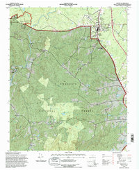 Download a high-resolution, GPS-compatible USGS topo map for Biscoe, NC (1996 edition)