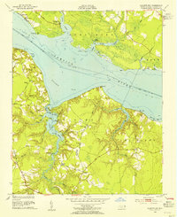 Download a high-resolution, GPS-compatible USGS topo map for Blounts Bay, NC (1954 edition)