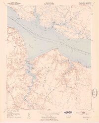 preview thumbnail of historical topo map of Beaufort County, NC in 1953