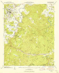 Download a high-resolution, GPS-compatible USGS topo map for Brevard, NC (1956 edition)