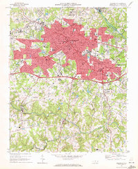preview thumbnail of historical topo map of Burlington, NC in 1969