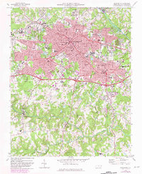 Download a high-resolution, GPS-compatible USGS topo map for Burlington, NC (1982 edition)