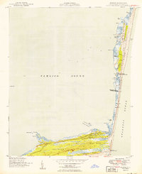 preview thumbnail of historical topo map of Buxton, NC in 1950