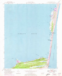 1948 Map of Buxton, NC, 1973 Print