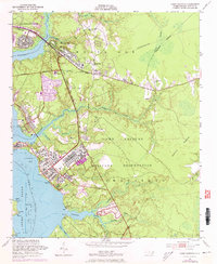 preview thumbnail of historical topo map of Onslow County, NC in 1952