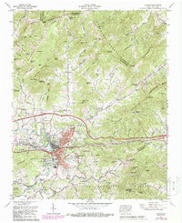 Download a high-resolution, GPS-compatible USGS topo map for Canton, NC (1988 edition)