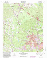 Download a high-resolution, GPS-compatible USGS topo map for Cary, NC (1987 edition)