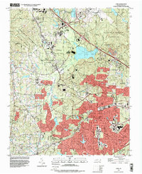 Download a high-resolution, GPS-compatible USGS topo map for Cary, NC (1999 edition)