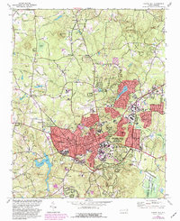 preview thumbnail of historical topo map of Chapel Hill, NC in 1978