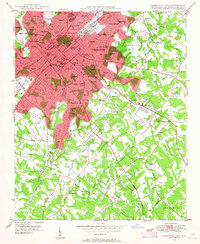 Download a high-resolution, GPS-compatible USGS topo map for Charlotte East, NC (1965 edition)