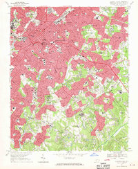 Download a high-resolution, GPS-compatible USGS topo map for Charlotte East, NC (1969 edition)