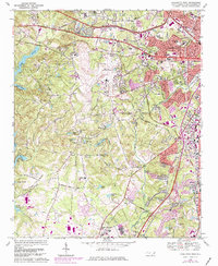 preview thumbnail of historical topo map of Mecklenburg County, NC in 1968