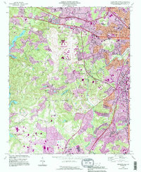 preview thumbnail of historical topo map of Mecklenburg County, NC in 1993