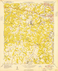 Download a high-resolution, GPS-compatible USGS topo map for Charlotte West, NC (1949 edition)