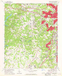 Download a high-resolution, GPS-compatible USGS topo map for Charlotte West, NC (1970 edition)