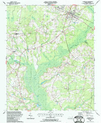 Download a high-resolution, GPS-compatible USGS topo map for Clarkton, NC (1987 edition)