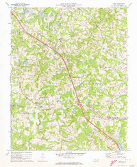 preview thumbnail of historical topo map of Guilford County, NC in 1970