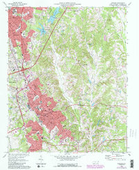 Download a high-resolution, GPS-compatible USGS topo map for Concord, NC (1987 edition)