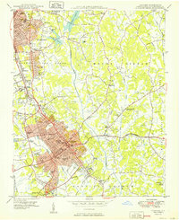 Download a high-resolution, GPS-compatible USGS topo map for Concord, NC (1950 edition)