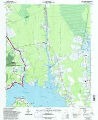 Download a high-resolution, GPS-compatible USGS topo map for Core Creek, NC (1997 edition)