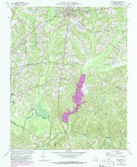 preview thumbnail of historical topo map of Creedmoor, NC in 1974