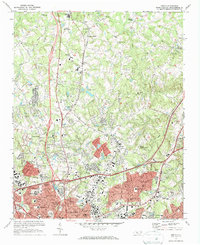preview thumbnail of historical topo map of Mecklenburg County, NC in 1972