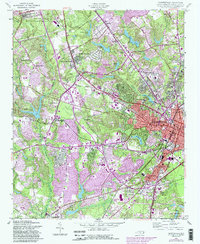 preview thumbnail of historical topo map of Fayetteville, NC in 1957