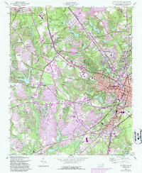 Download a high-resolution, GPS-compatible USGS topo map for Fayetteville, NC (1987 edition)