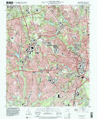 preview thumbnail of historical topo map of Fayetteville, NC in 1997
