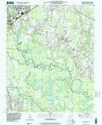 Download a high-resolution, GPS-compatible USGS topo map for Four Oaks NE, NC (2000 edition)