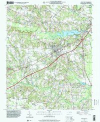 Download a high-resolution, GPS-compatible USGS topo map for Four Oaks, NC (2000 edition)