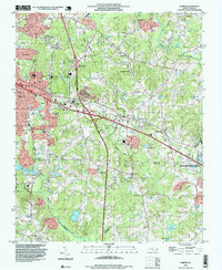 Download a high-resolution, GPS-compatible USGS topo map for Garner, NC (1999 edition)