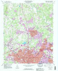 Download a high-resolution, GPS-compatible USGS topo map for Gastonia North, NC (1996 edition)