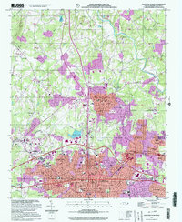 Download a high-resolution, GPS-compatible USGS topo map for Gastonia North, NC (2003 edition)