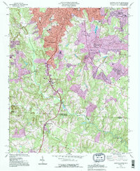 Download a high-resolution, GPS-compatible USGS topo map for Gastonia South, NC (1996 edition)
