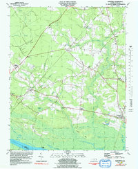 Download a high-resolution, GPS-compatible USGS topo map for Gatesville, NC (1992 edition)