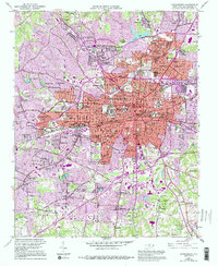 1951 Map of Greensboro, 1994 Print