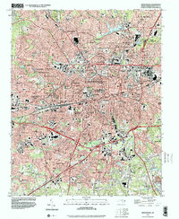 preview thumbnail of historical topo map of Greensboro, NC in 1997