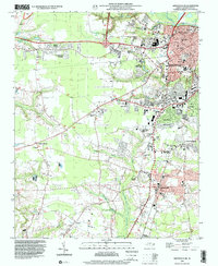 Download a high-resolution, GPS-compatible USGS topo map for Greenville SW, NC (2001 edition)