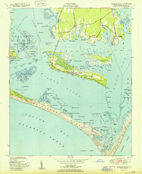 Download a high-resolution, GPS-compatible USGS topo map for Harkers Island, NC (1951 edition)