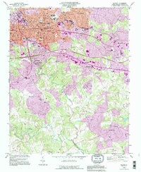 Download a high-resolution, GPS-compatible USGS topo map for Hickory, NC (1996 edition)