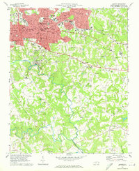 preview thumbnail of historical topo map of Hickory, NC in 1970