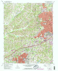 preview thumbnail of historical topo map of Davidson County, NC in 1969