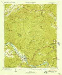 Download a high-resolution, GPS-compatible USGS topo map for Hot Springs, NC (1957 edition)