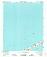 1950 Map of Ocracoke, NC, 1988 Print