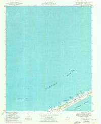 1950 Map of Ocracoke, NC, 1972 Print