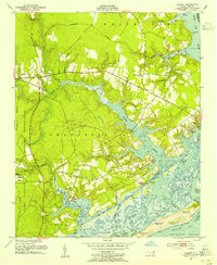 1952 Map of Swansboro, NC, 1954 Print