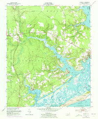 1952 Map of Swansboro, NC, 1973 Print