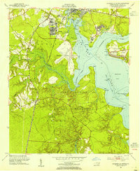 1952 Map of Jacksonville South, 1954 Print