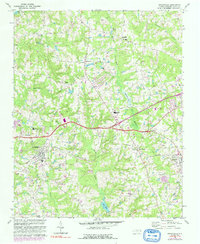 Download a high-resolution, GPS-compatible USGS topo map for Knightdale, NC (1992 edition)